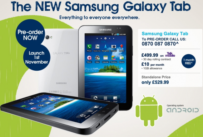 Samsung Galaxy Tab up for